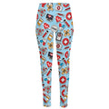 Colorful Medical Pattern Print High-Waisted Pocket Leggings