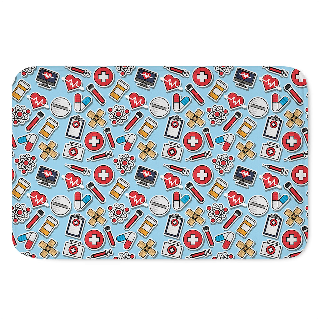 Colorful Medical Pattern Print Indoor Door Mat