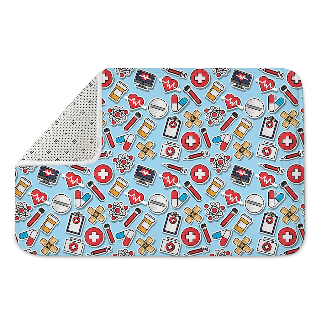 Colorful Medical Pattern Print Indoor Door Mat