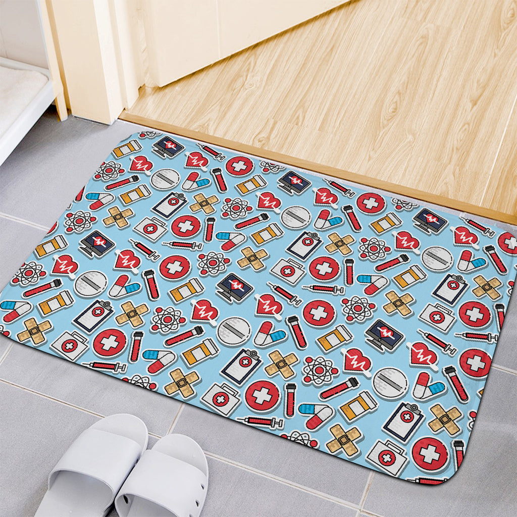 Colorful Medical Pattern Print Indoor Door Mat