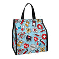 Colorful Medical Pattern Print Insulated Lunch Tote