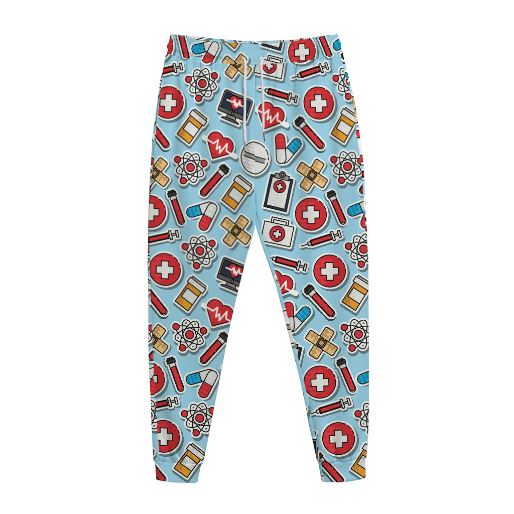 Colorful Medical Pattern Print Jogger Pants