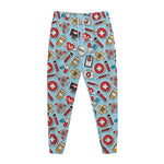 Colorful Medical Pattern Print Jogger Pants