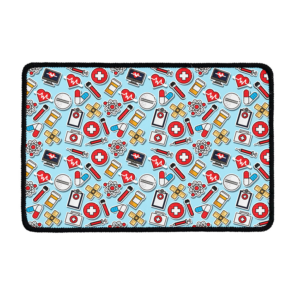 Colorful Medical Pattern Print Kitchen Mat