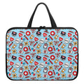 Colorful Medical Pattern Print Laptop Sleeve With Handle