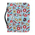 Colorful Medical Pattern Print Leather Bible Cover