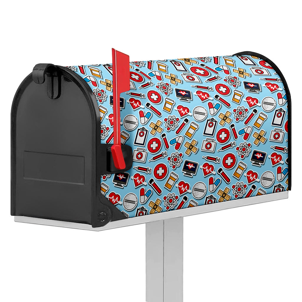 Colorful Medical Pattern Print Mailbox Cover