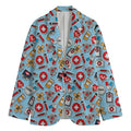 Colorful Medical Pattern Print Men's Blazer