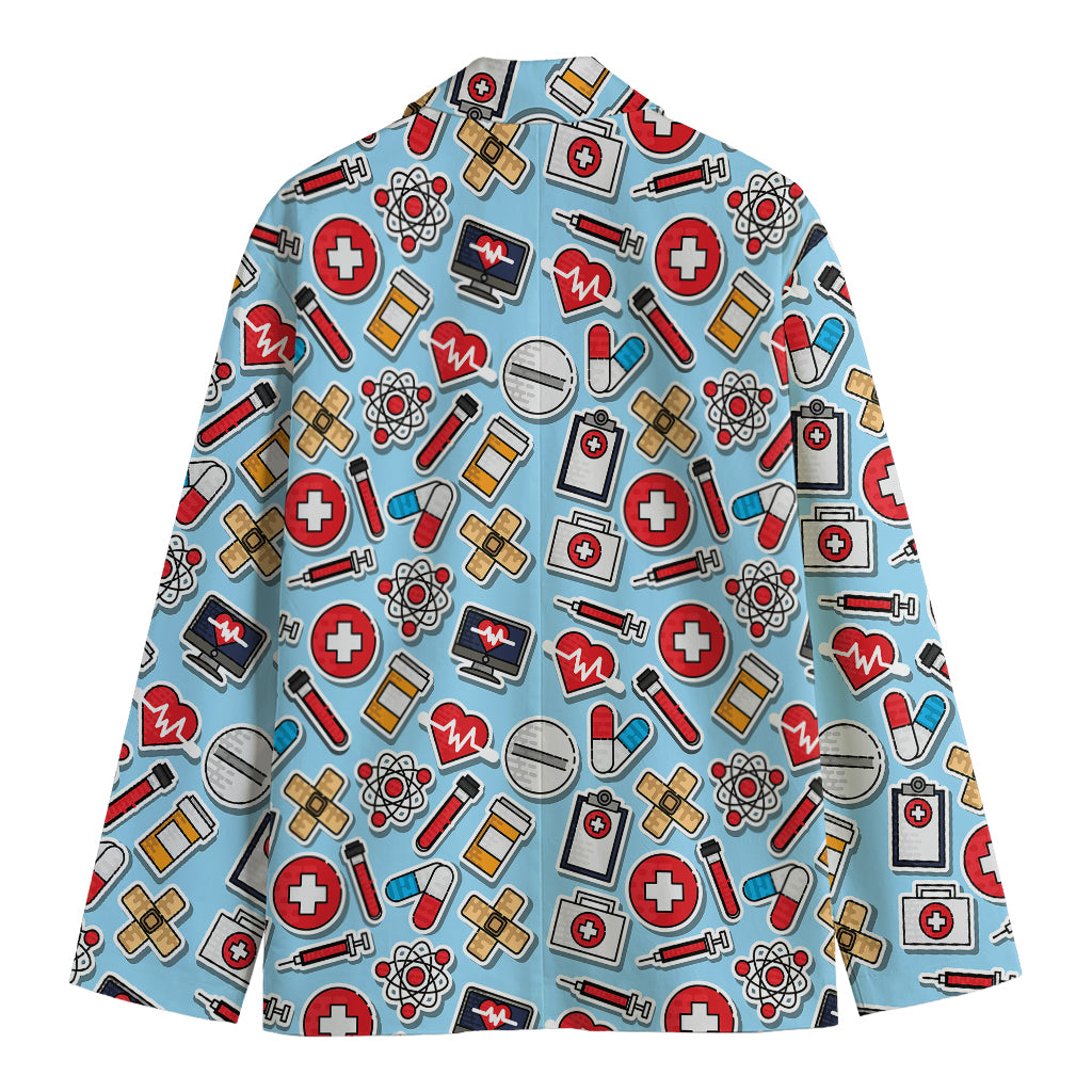 Colorful Medical Pattern Print Men's Blazer