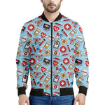 Colorful Medical Pattern Print Men's Bomber Jacket