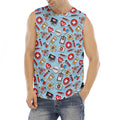 Colorful Medical Pattern Print Men's Fitness Tank Top