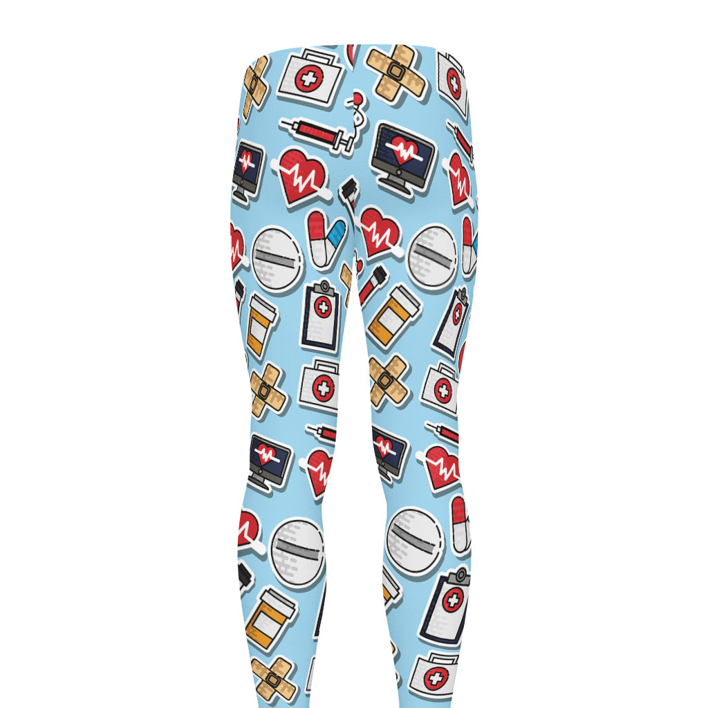Colorful Medical Pattern Print Men's leggings