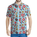 Colorful Medical Pattern Print Men's Polo Shirt