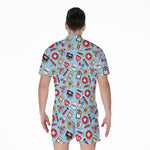Colorful Medical Pattern Print Men's Rompers