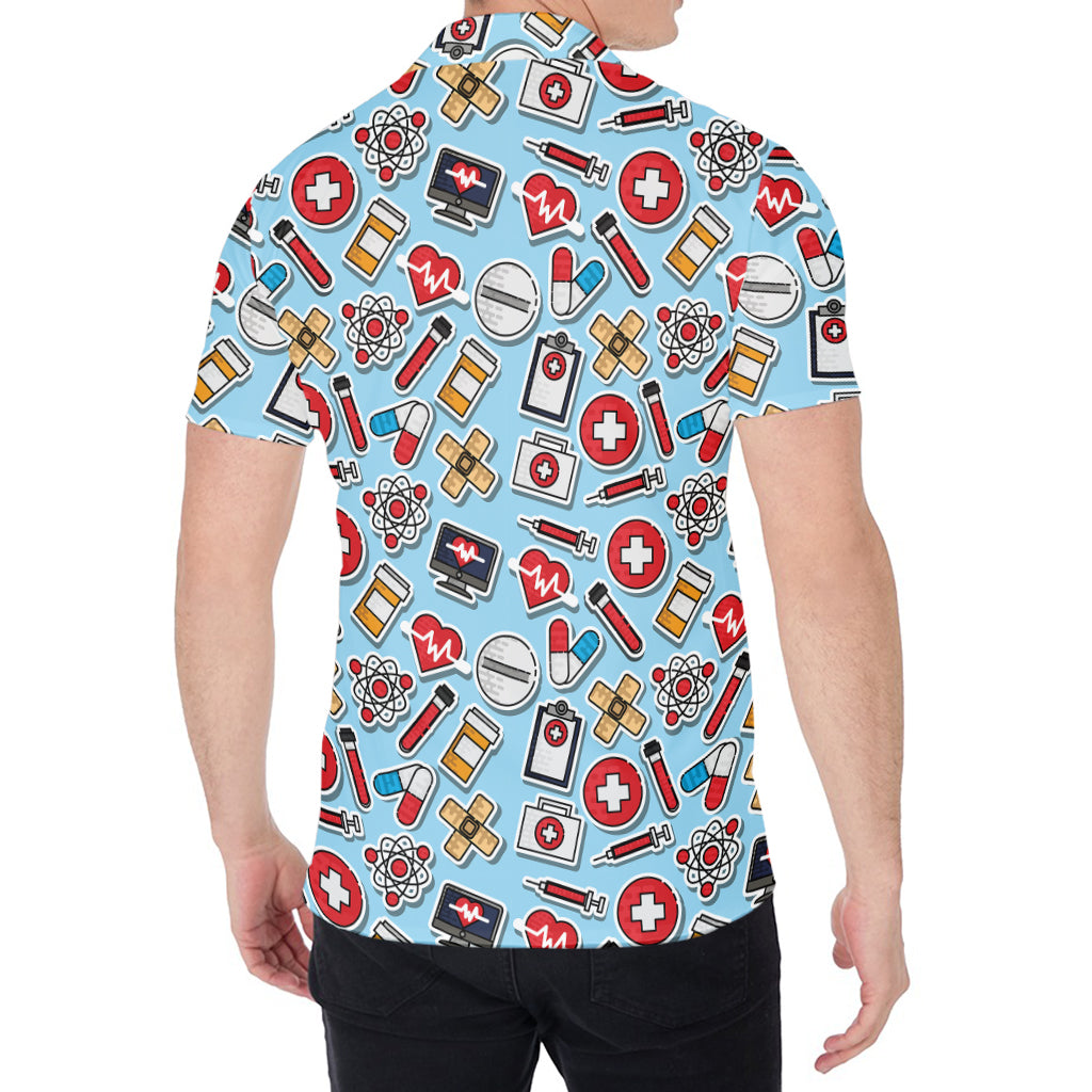 Colorful Medical Pattern Print Men's Shirt
