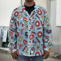 Colorful Medical Pattern Print Men's Shirt Jacket