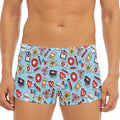 Colorful Medical Pattern Print Men's Short Boxer Briefs