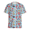 Colorful Medical Pattern Print Men's Athletic T-Shirt