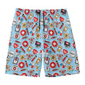 Colorful Medical Pattern Print Men's Swim Trunks