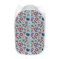 Colorful Medical Pattern Print Mesh Laundry Hamper