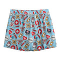 Colorful Medical Pattern Print Mesh Shorts