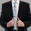 Colorful Medical Pattern Print Necktie