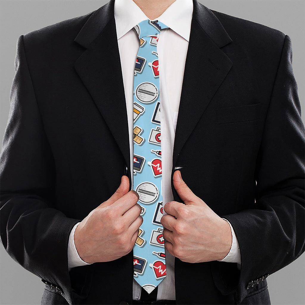 Colorful Medical Pattern Print Necktie