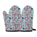 Colorful Medical Pattern Print Oven Mitts