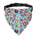 Colorful Medical Pattern Print Over The Collar Dog Bandana