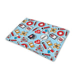 Colorful Medical Pattern Print Pet Cooling Mat Cover