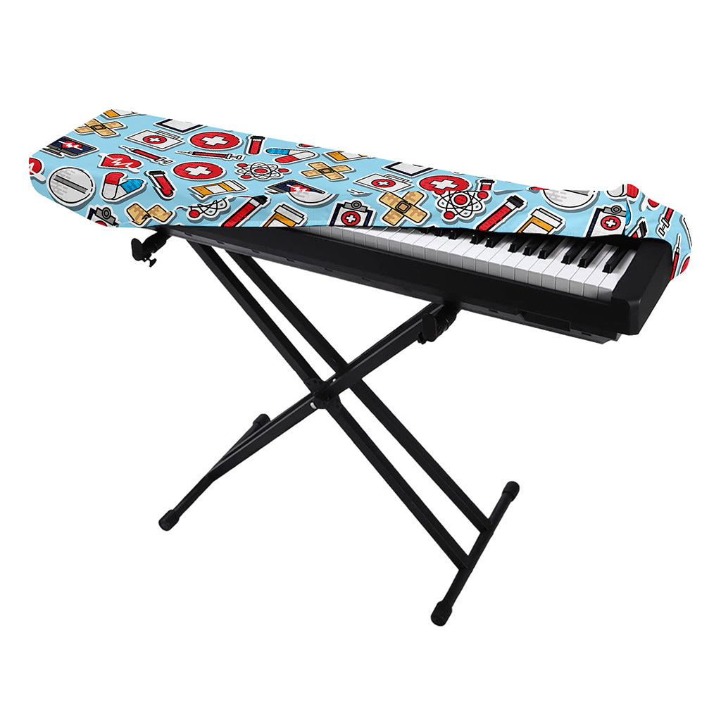 Colorful Medical Pattern Print Piano Keyboard Cover