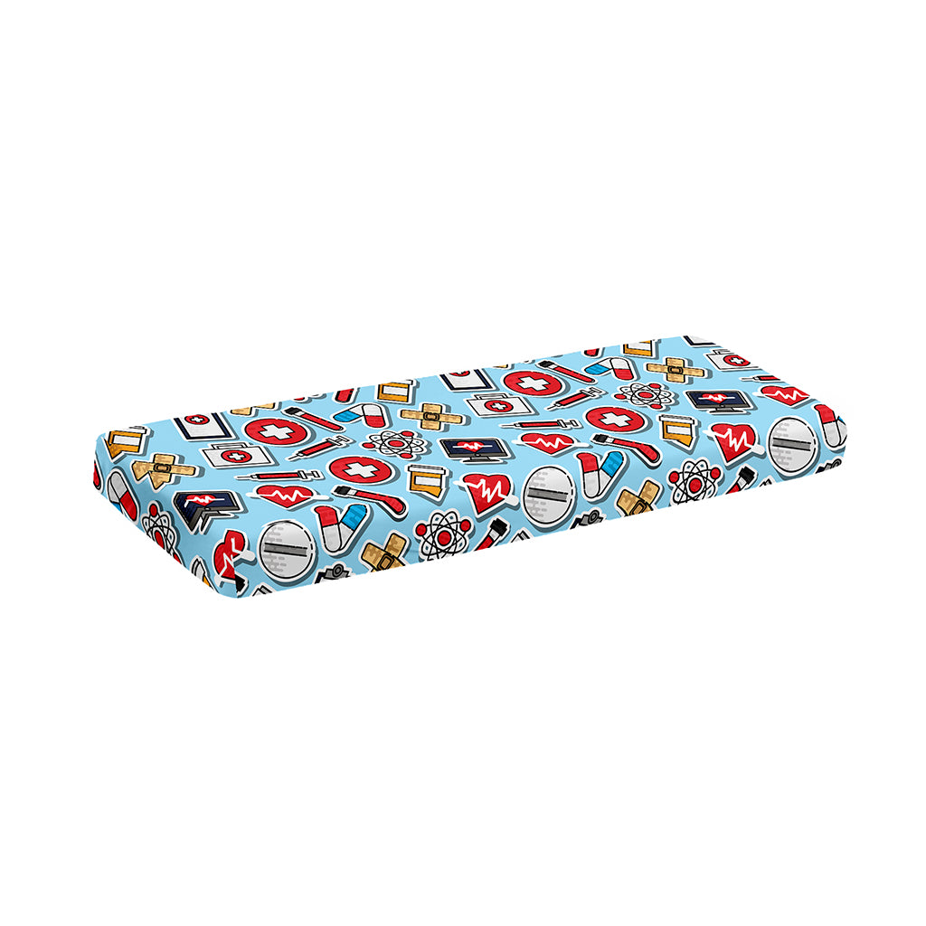 Colorful Medical Pattern Print Piano Keyboard Cover