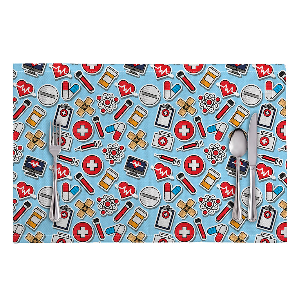 Colorful Medical Pattern Print Placemat