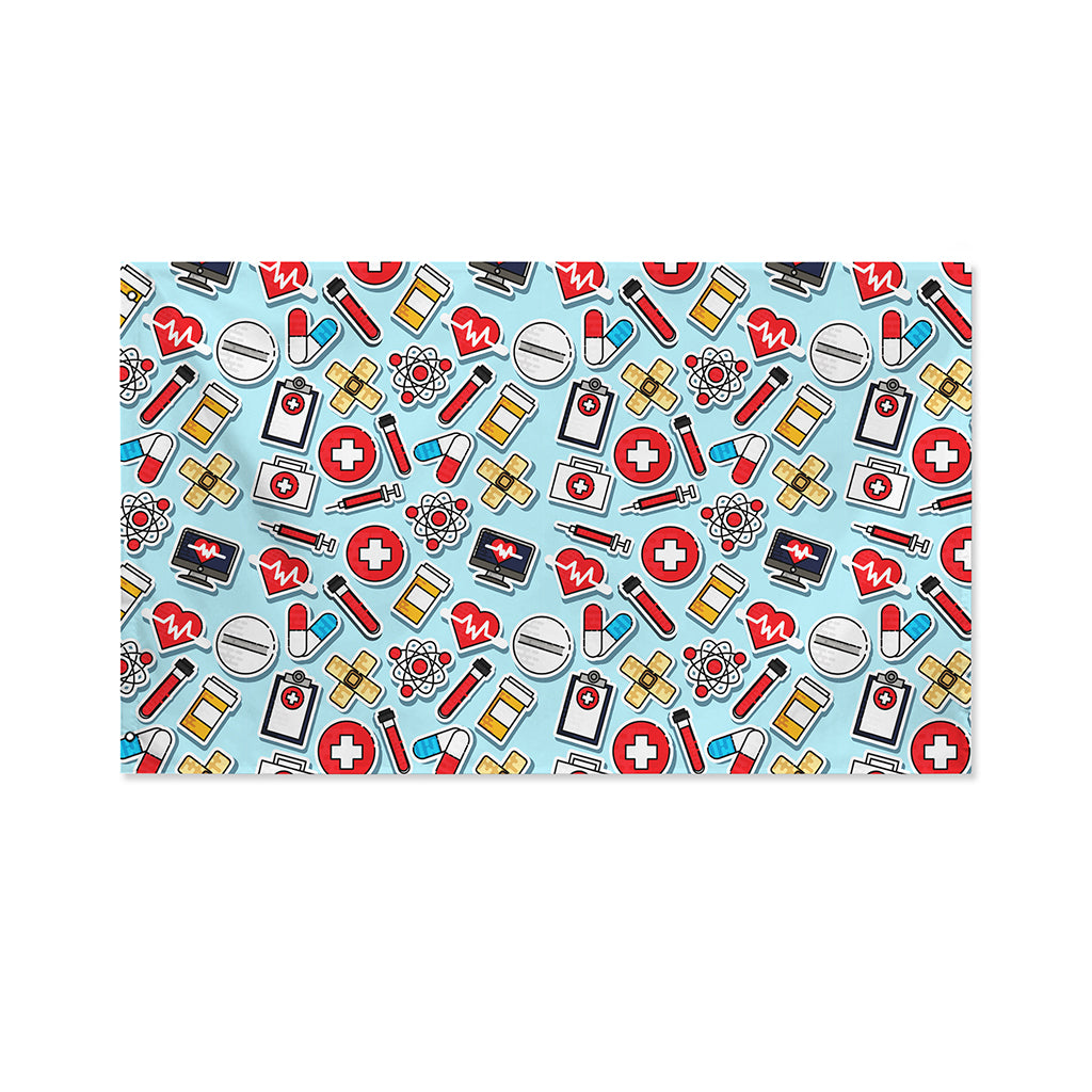 Colorful Medical Pattern Print Polyester Flag