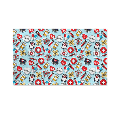 Colorful Medical Pattern Print Polyester Flag