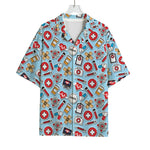 Colorful Medical Pattern Print Rayon Hawaiian Shirt