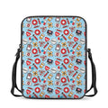 Colorful Medical Pattern Print Rectangular Crossbody Bag