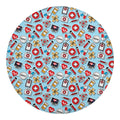 Colorful Medical Pattern Print Round Blanket