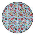 Colorful Medical Pattern Print Round Floor Mat