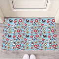 Colorful Medical Pattern Print Rubber Doormat