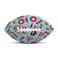 Colorful Medical Pattern Print Rugby Ball