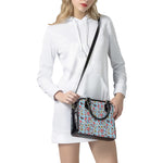 Colorful Medical Pattern Print Shoulder Handbag