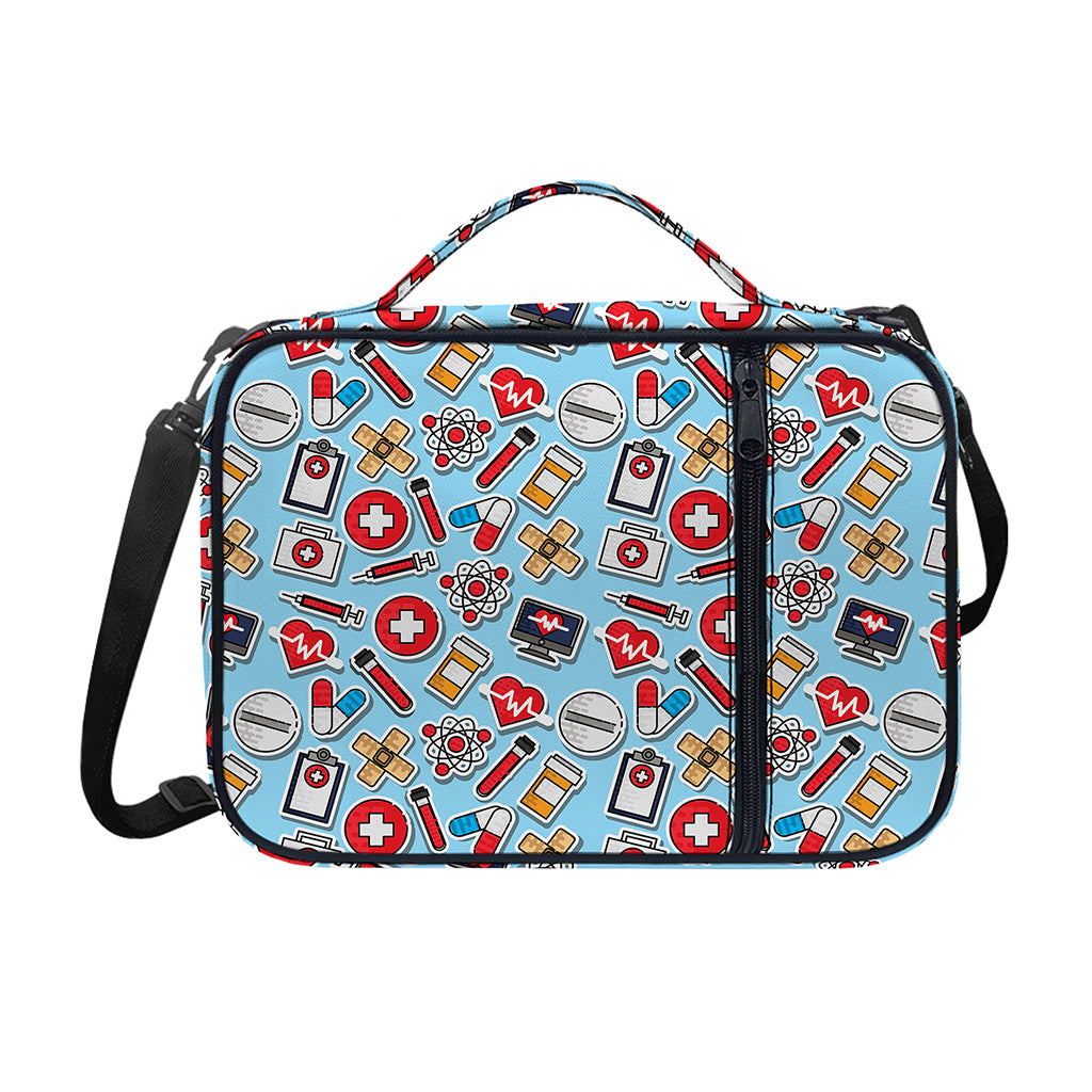 Colorful Medical Pattern Print Shoulder Strap Bible Bag