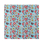 Colorful Medical Pattern Print Silk Bandana