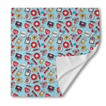 Colorful Medical Pattern Print Silk Bandana