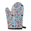 Colorful Medical Pattern Print Single Oven Mitt