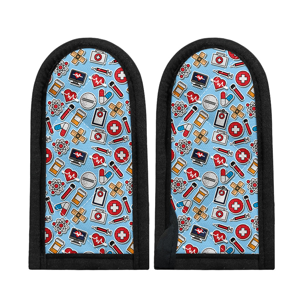 Colorful Medical Pattern Print Skillet Handle Cover