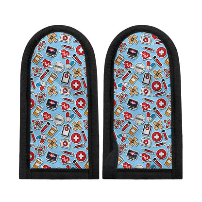 Colorful Medical Pattern Print Skillet Handle Cover
