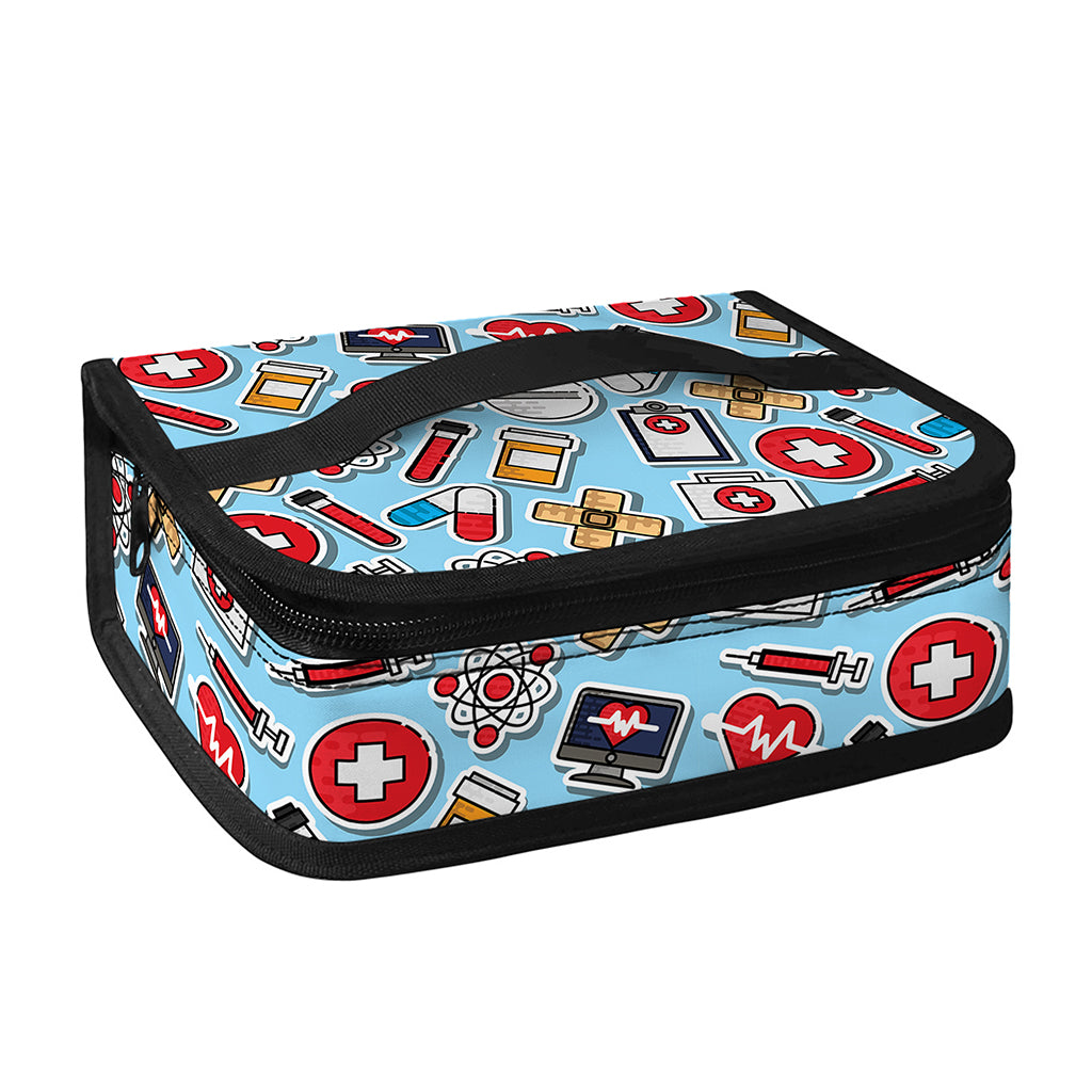 Colorful Medical Pattern Print Small Lunch Bag