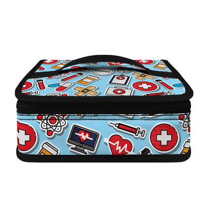 Colorful Medical Pattern Print Small Lunch Bag